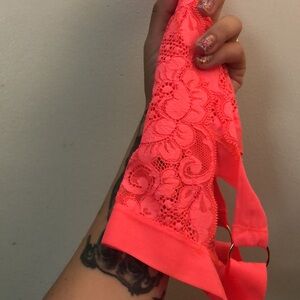 Hot pink lace panties